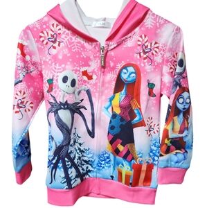 Nightmare Before Christmas hoodie, sizes 7, 8, and 10 available.